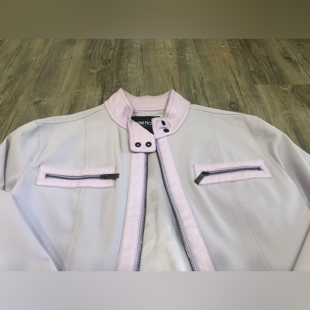 Votre Nom Light Pink Periwinkle Two-Piece Blazer Jacket and Skirt Set - Picture 7 of 15